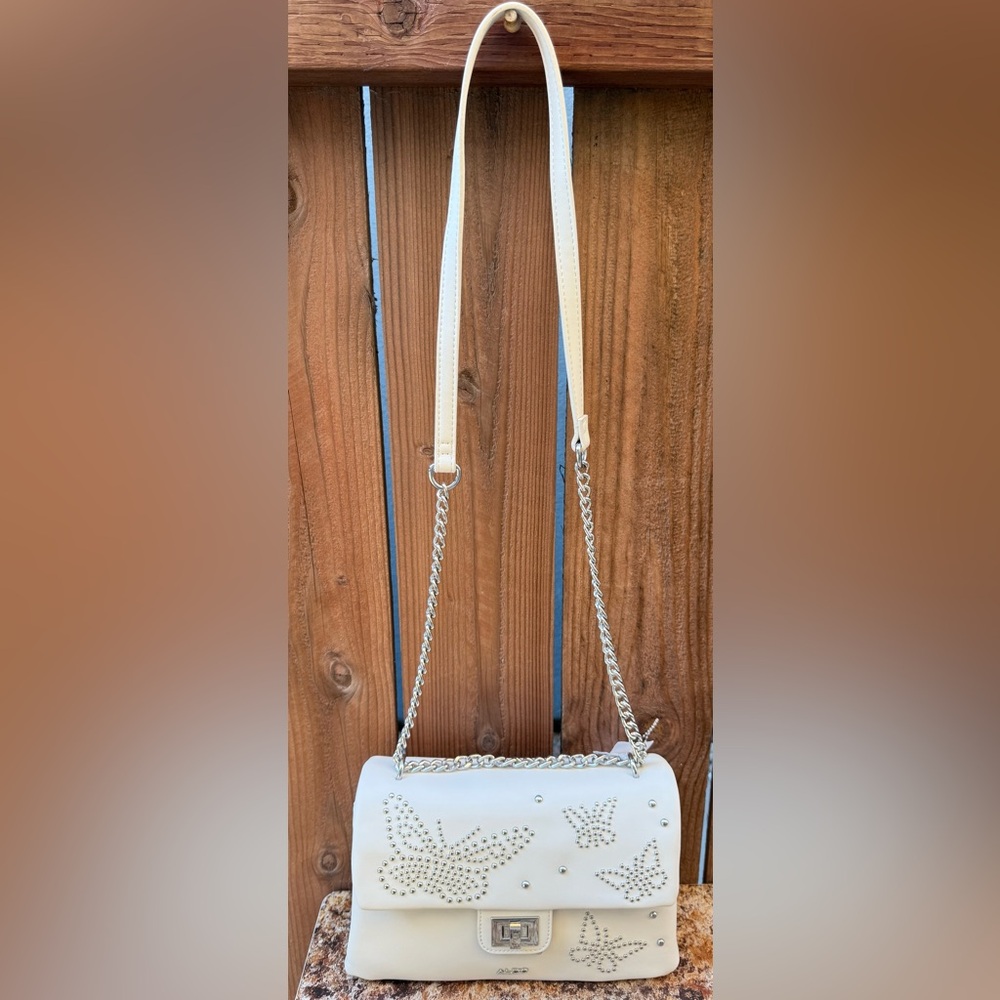 Aldo Shoulder Bag With Studded Butterfly Design - Picture 12 of 13